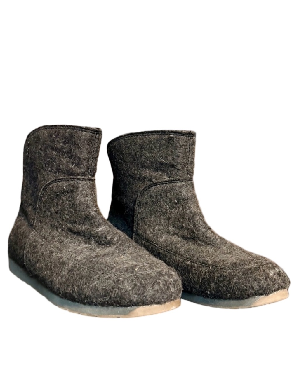 EMU Womens Gray Felt/Wool Pull-on Ankle Boots